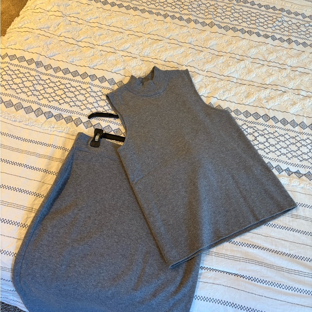 Marled Gray Pencil Skirt